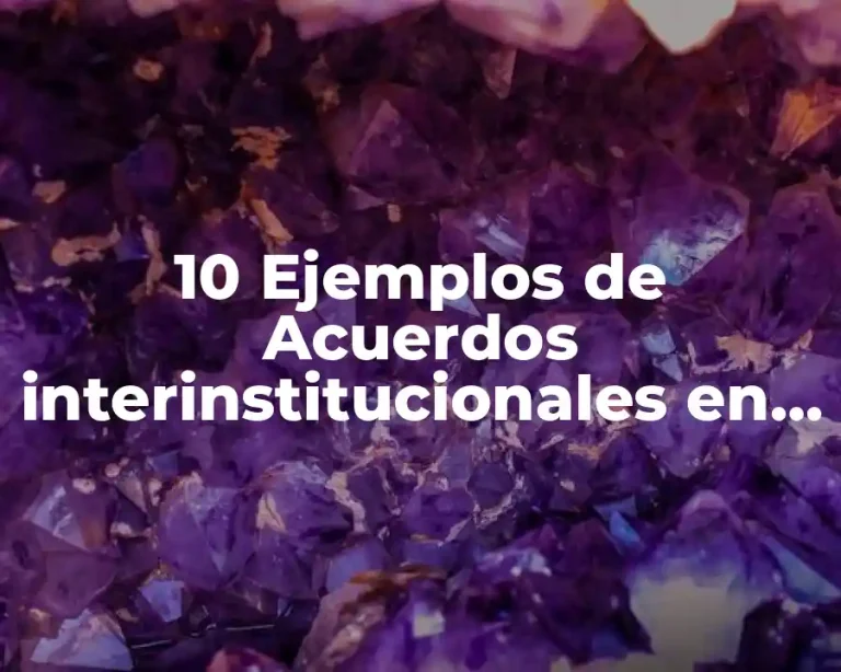 10 Ejemplos de Acuerdos interinstitucionales en México