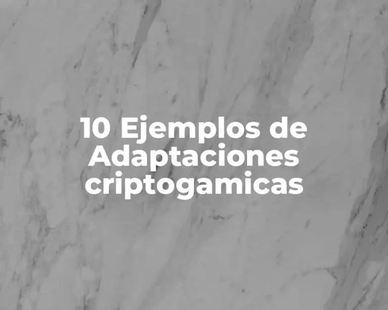 10 Ejemplos de Adaptaciones criptogamicas
