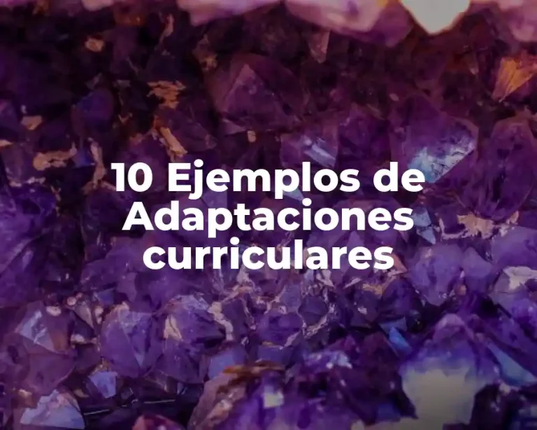 10 Ejemplos de Adaptaciones curriculares