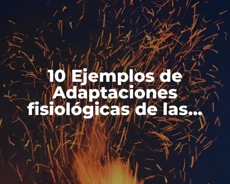 10 Ejemplos de Adaptaciones fisiológicas de las plantas