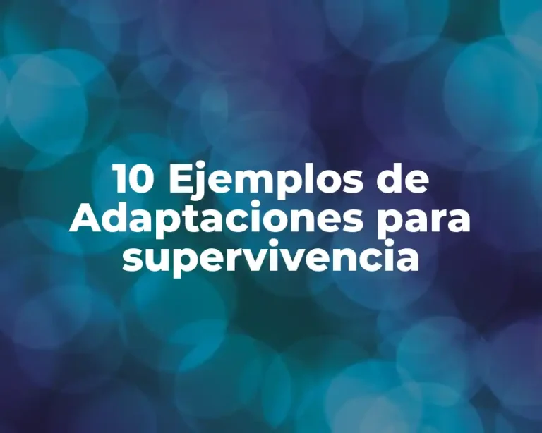 10 Ejemplos de Adaptaciones para supervivencia