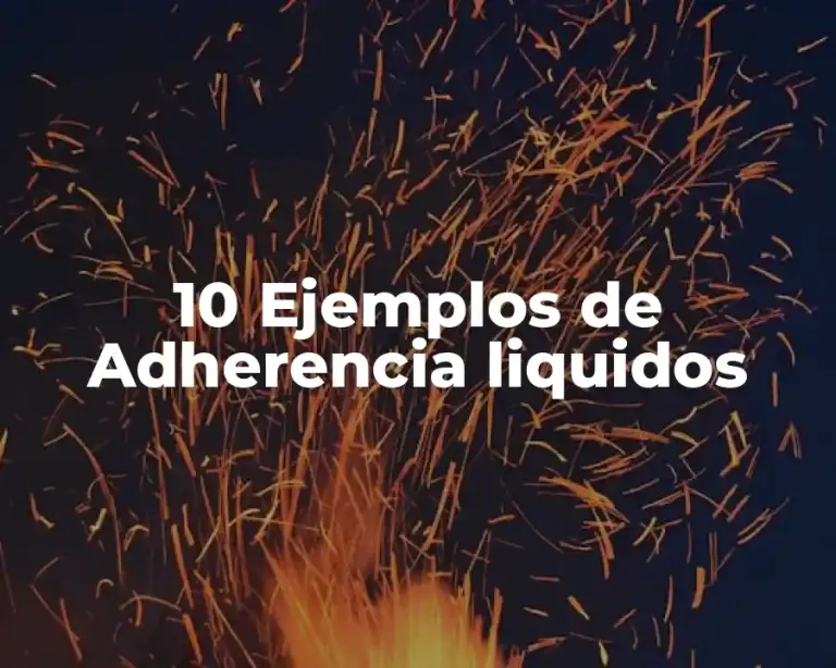 10 Ejemplos de Adherencia liquidos