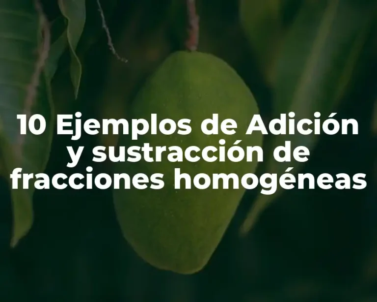 10 Ejemplos de Adición y sustracción de fracciones homogéneas