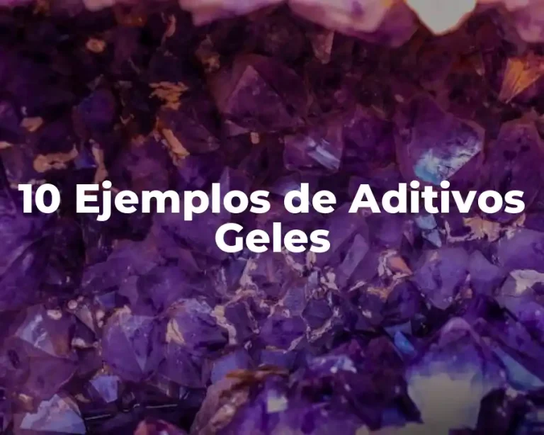 10 Ejemplos de Aditivos Geles