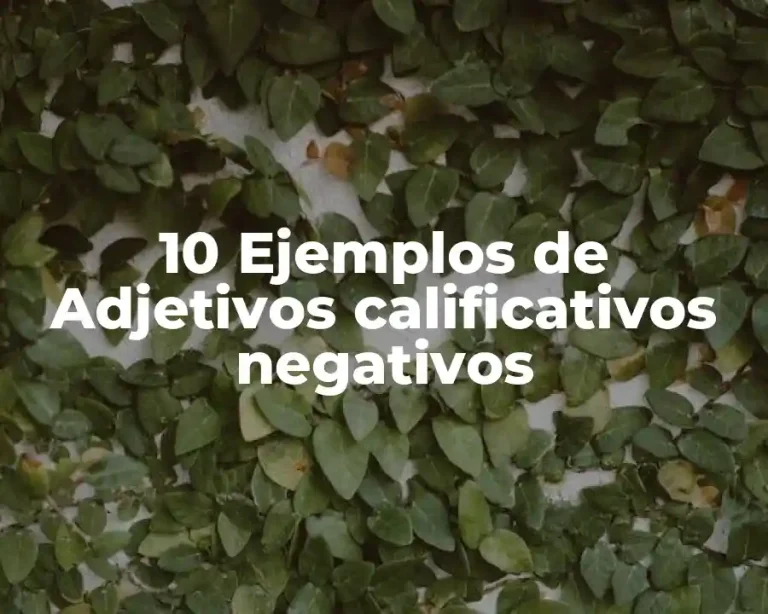 10 Ejemplos de Adjetivos calificativos negativos