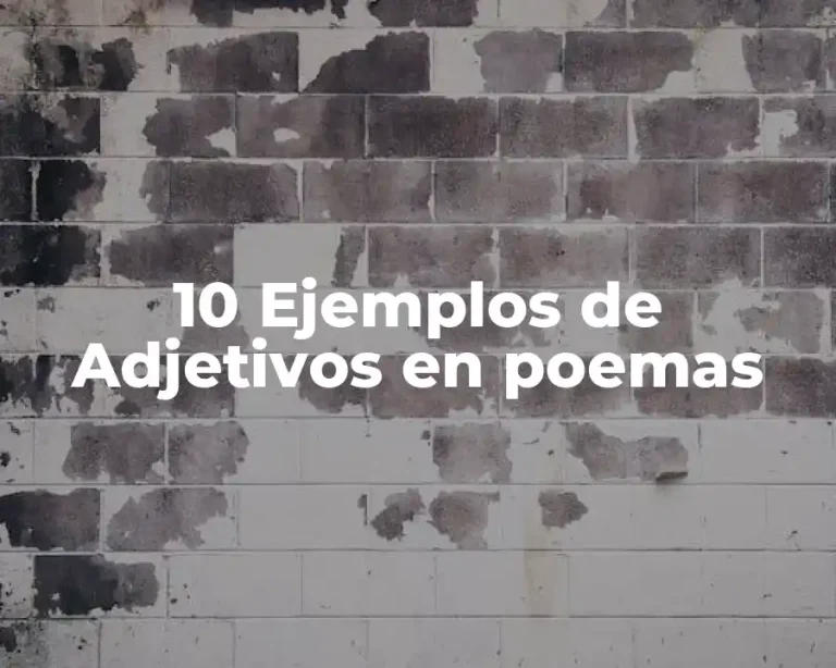 10 Ejemplos de Adjetivos en poemas