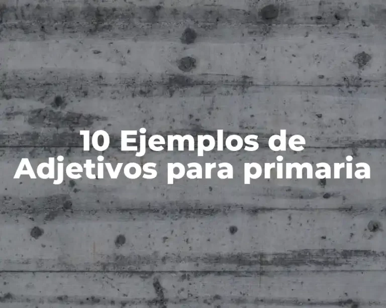 10 Ejemplos de Adjetivos para primaria