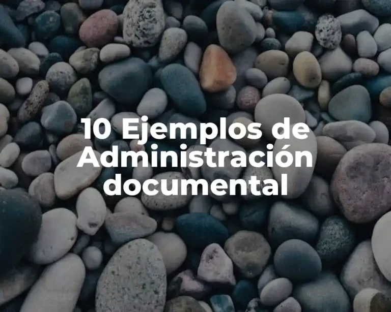 10 Ejemplos de Administración documental