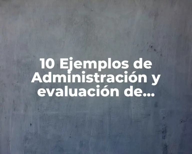 10 Ejemplos de Administración y evaluación de proyectos