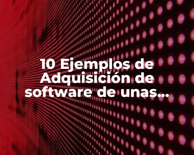 10 Ejemplos de Adquisición de software de unas empresas ejemplos