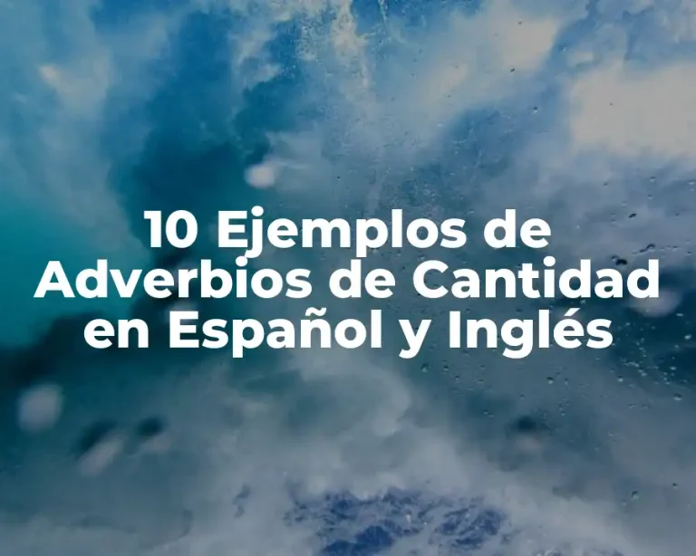 10 Ejemplos de Adverbios de Cantidad en Español y Inglés