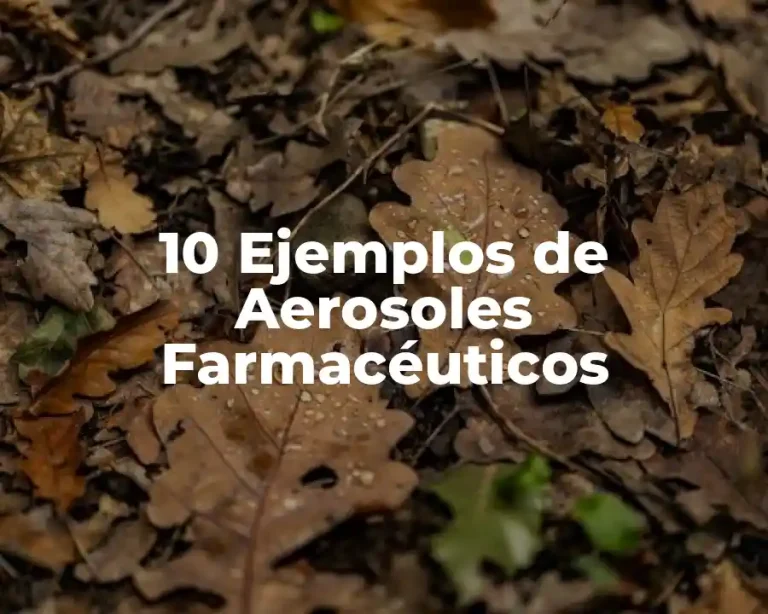 10 Ejemplos de Aerosoles Farmacéuticos