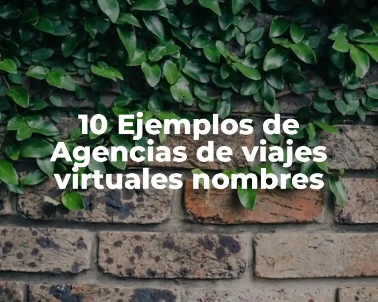 10 Ejemplos de Agencias de viajes virtuales nombres