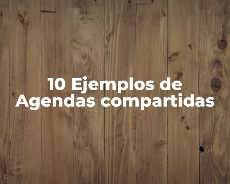 10 Ejemplos de Agendas compartidas