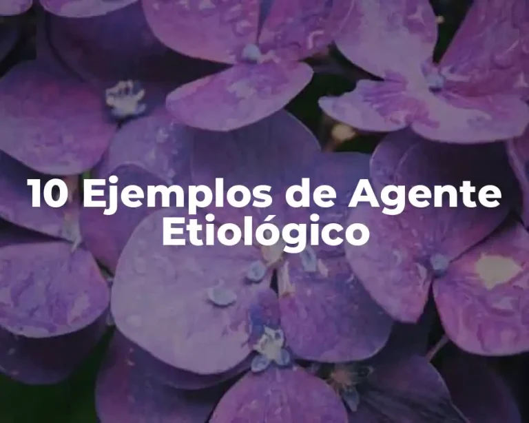 10 Ejemplos de Agente Etiológico