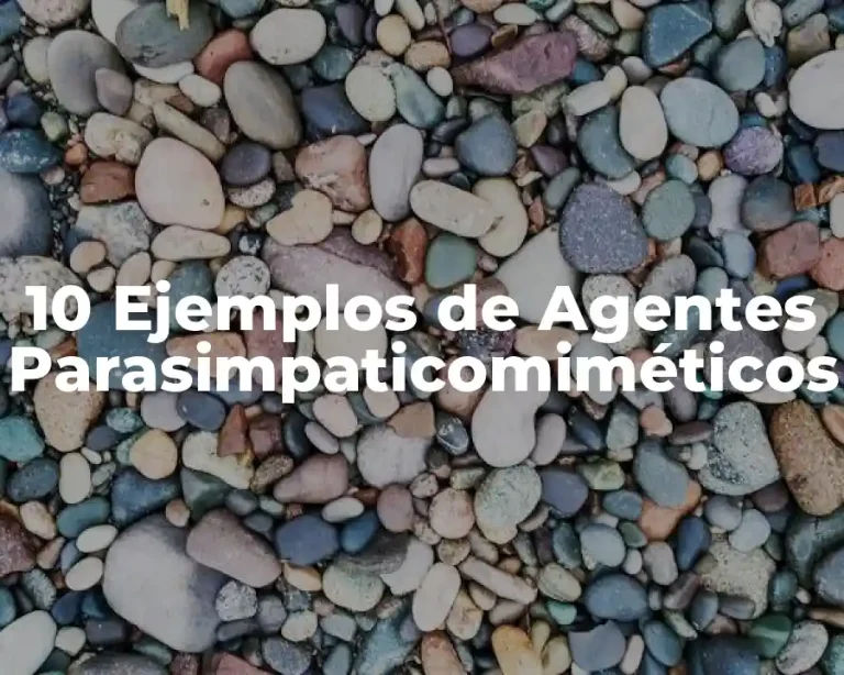10 Ejemplos de Agentes Parasimpaticomiméticos