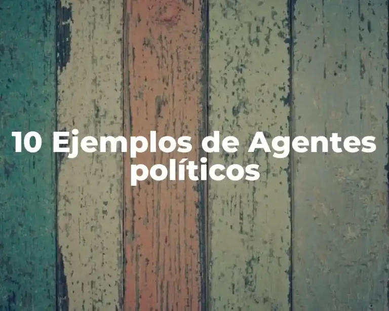 10 Ejemplos de Agentes políticos