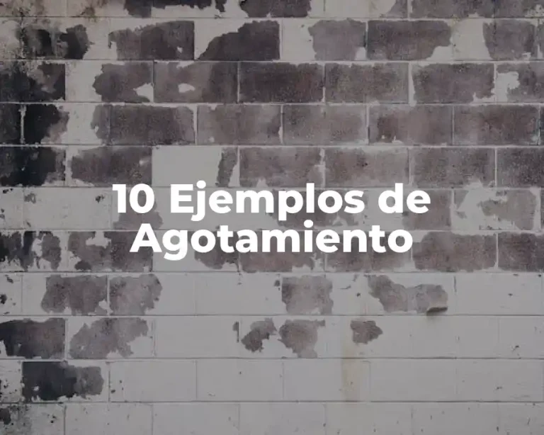 10 Ejemplos de Agotamiento