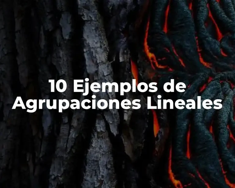 10 Ejemplos de Agrupaciones Lineales