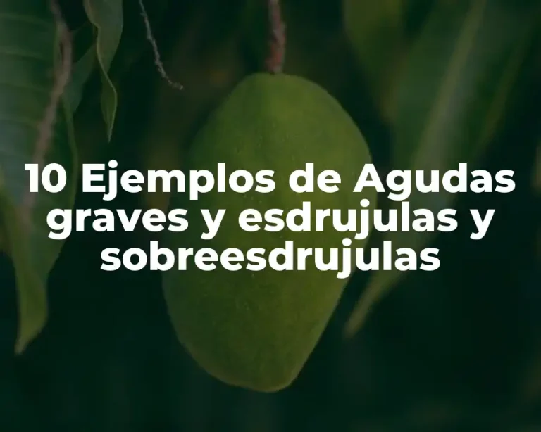 10 Ejemplos de Agudas graves y esdrujulas y sobreesdrujulas