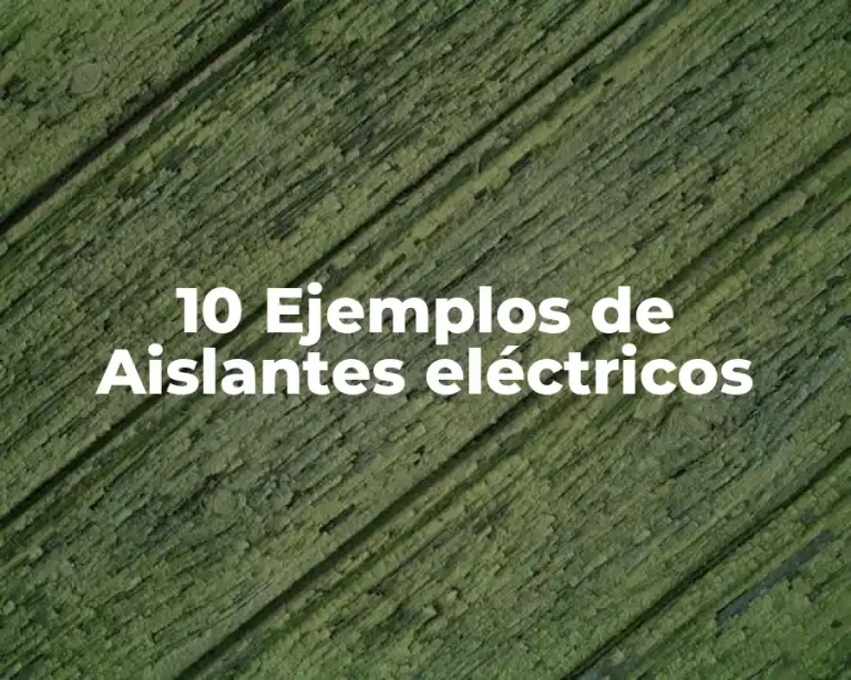 10 Ejemplos de Aislantes eléctricos