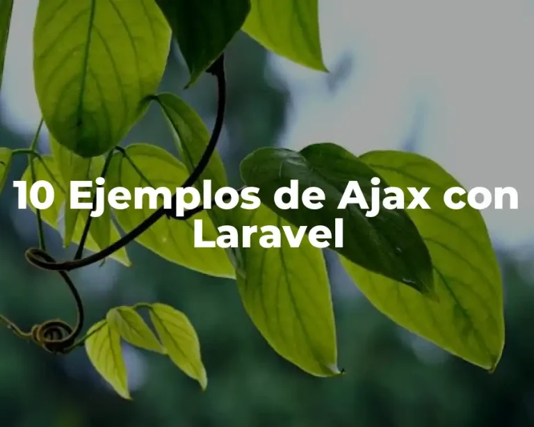 10 Ejemplos de Ajax con Laravel