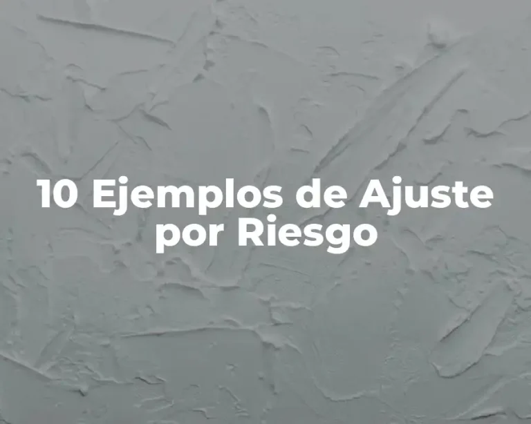 10 Ejemplos de Ajuste por Riesgo