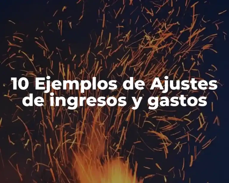 10 Ejemplos de Ajustes de ingresos y gastos