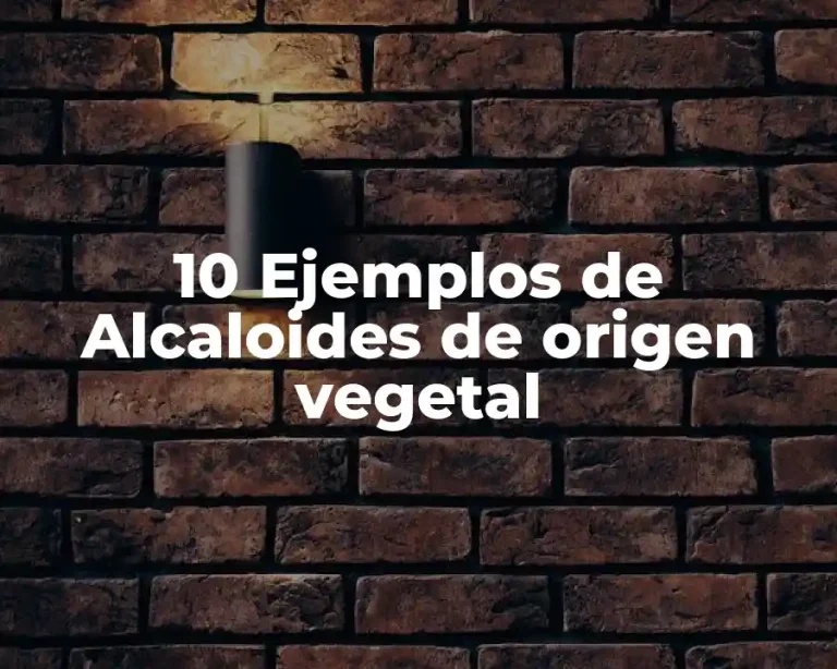 10 Ejemplos de Alcaloides de origen vegetal