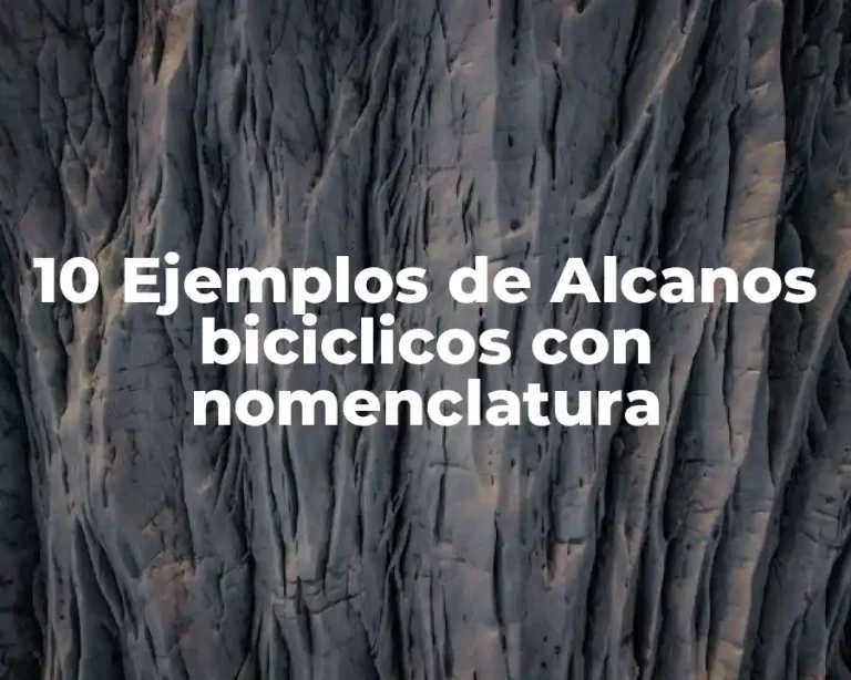 10 Ejemplos de Alcanos biciclicos con nomenclatura