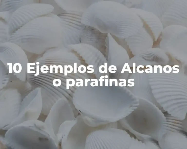 10 Ejemplos de Alcanos o parafinas