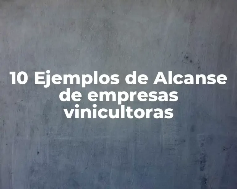 10 Ejemplos de Alcanse de empresas vinicultoras
