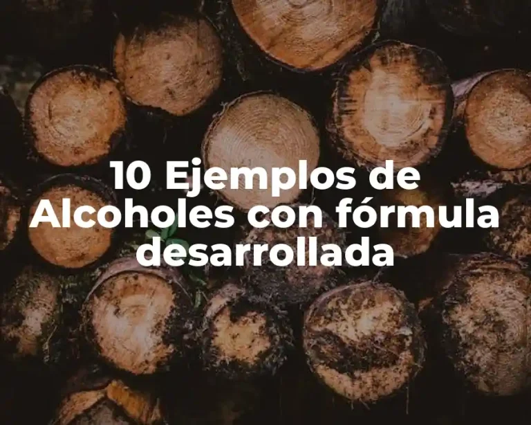 10 Ejemplos de Alcoholes con fórmula desarrollada