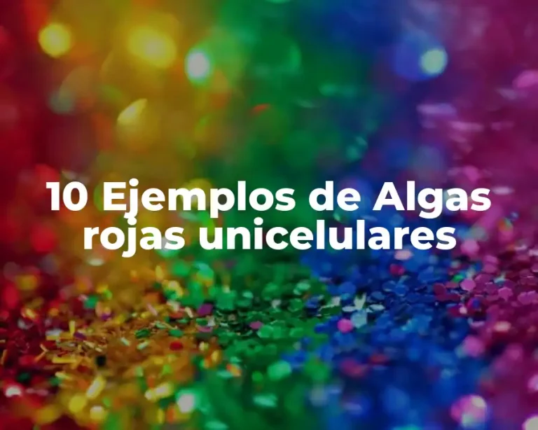 10 Ejemplos de Algas rojas unicelulares