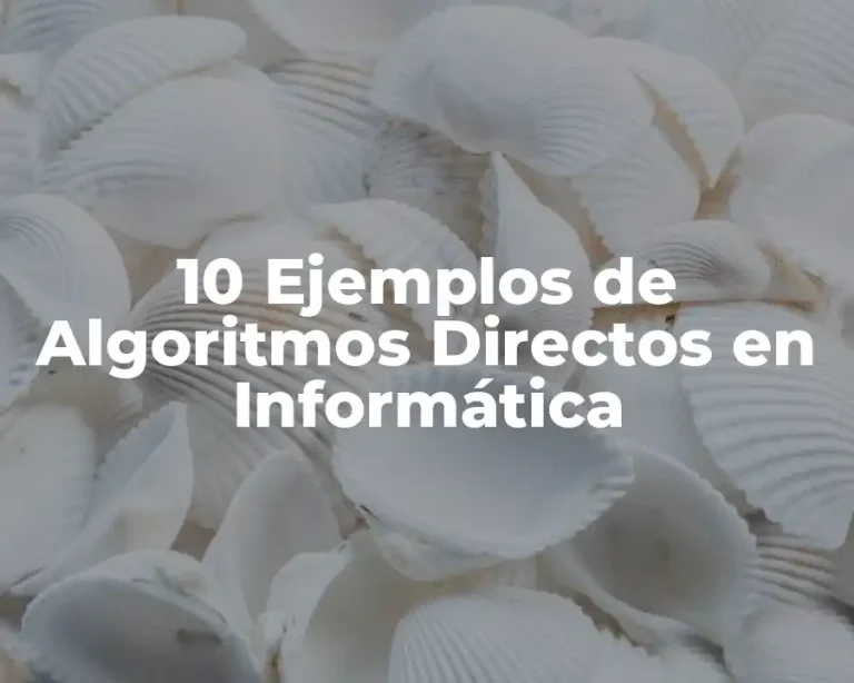 10 Ejemplos de Algoritmos Directos en Informática