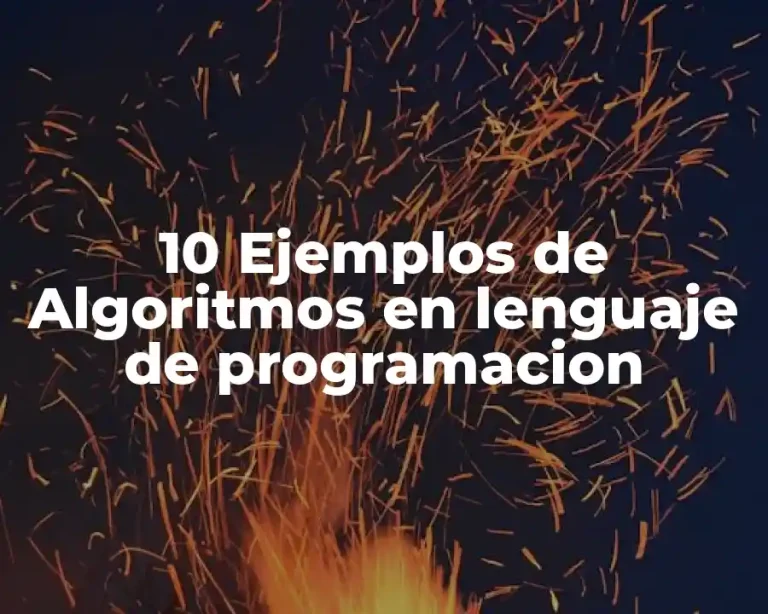 10 Ejemplos de Algoritmos en lenguaje de programacion