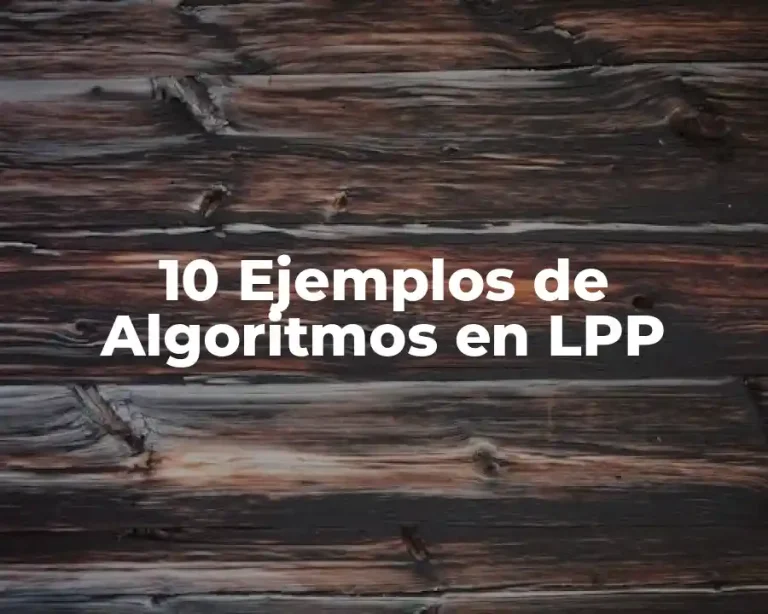 10 Ejemplos de Algoritmos en LPP