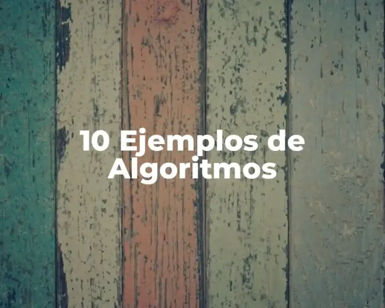 10 Ejemplos de Algoritmos