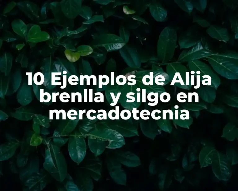10 Ejemplos de Alija brenlla y silgo en mercadotecnia