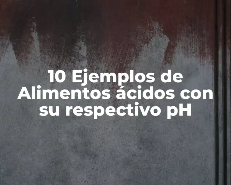 10 Ejemplos de Alimentos ácidos con su respectivo pH