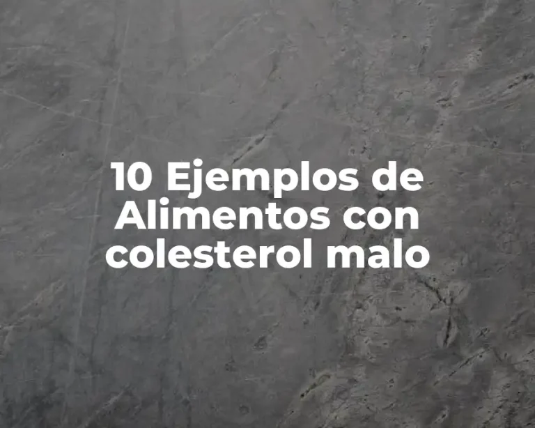 10 Ejemplos de Alimentos con colesterol malo