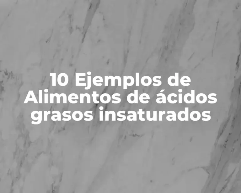 10 Ejemplos de Alimentos de ácidos grasos insaturados