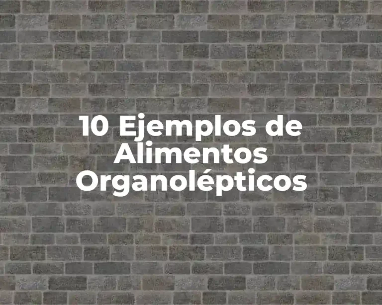 10 Ejemplos de Alimentos Organolépticos