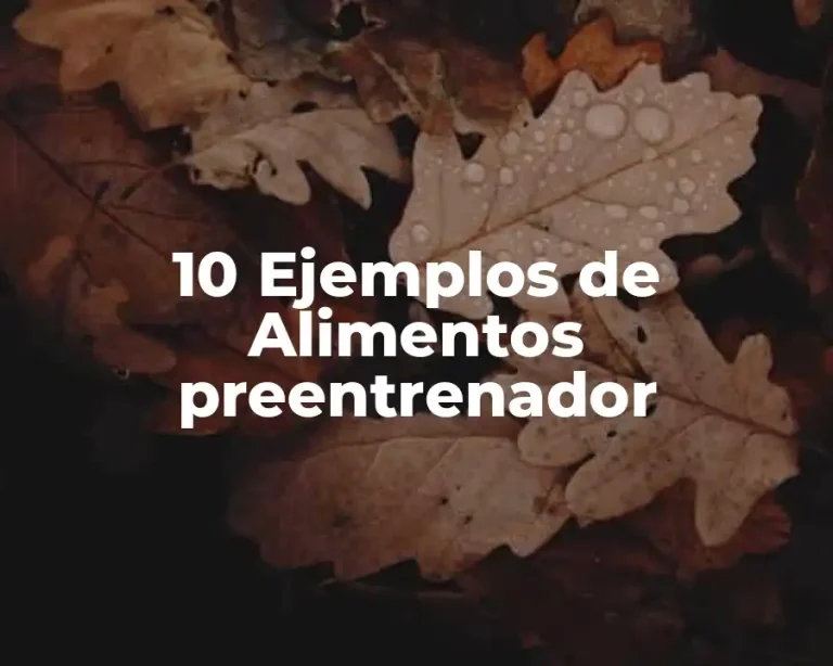 10 Ejemplos de Alimentos preentrenador