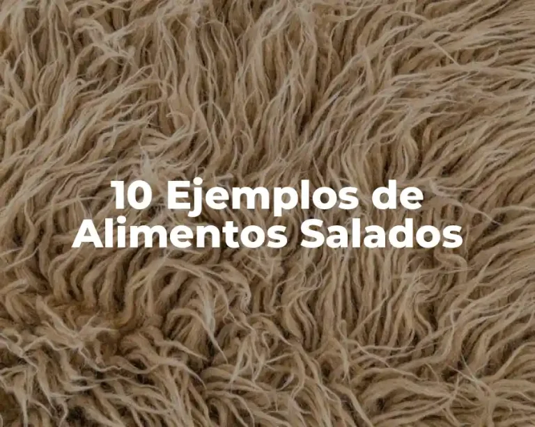 10 Ejemplos de Alimentos Salados