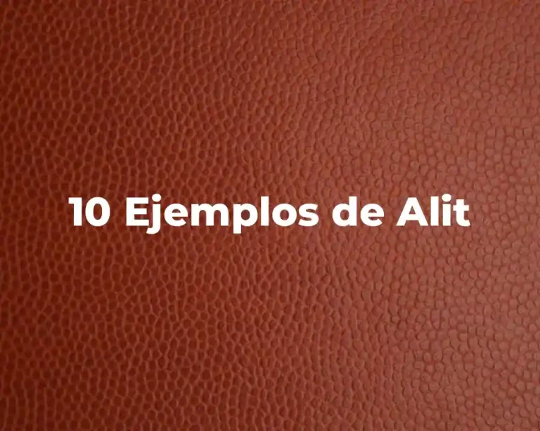 10 Ejemplos de Alit