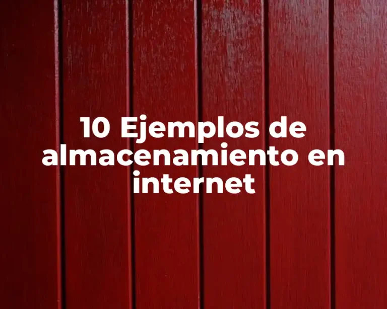 10 Ejemplos de almacenamiento en internet