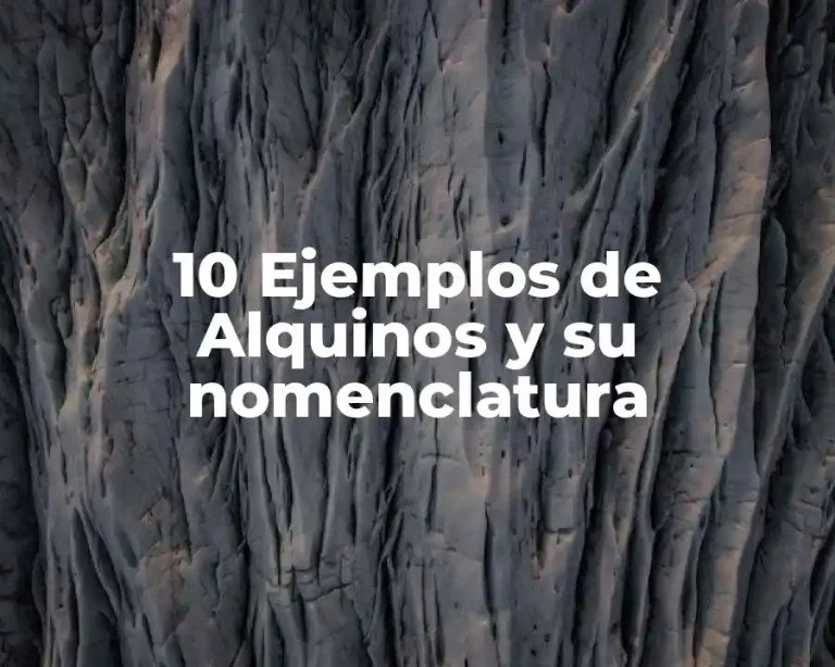 10 Ejemplos de Alquinos y su nomenclatura