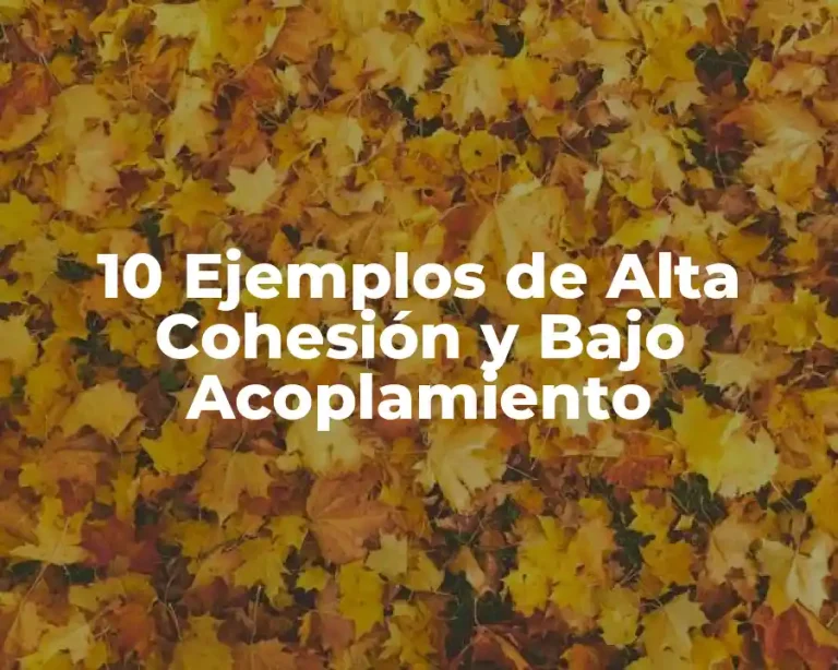 10 Ejemplos de Alta Cohesión y Bajo Acoplamiento
