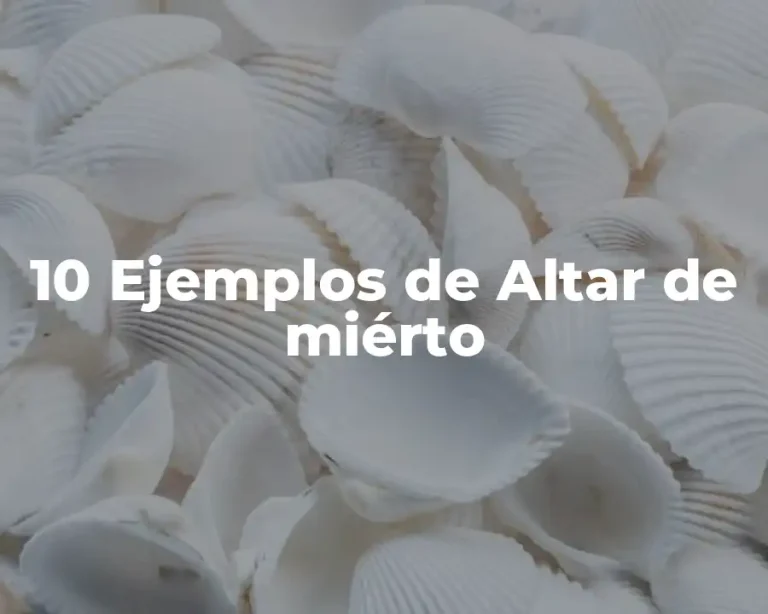 10 Ejemplos de Altar de miérto